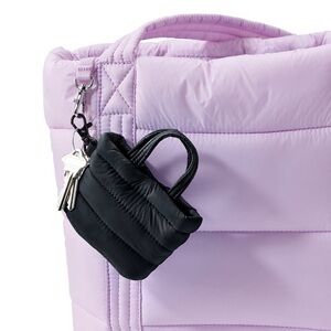 Lands End Black Puffer Mini Bag Charm